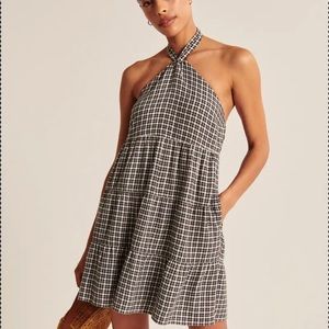 Abercrombie Halter Trapeze Tiered Mini Dress